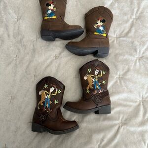 Disney/ Pixar cowboy boots bundle toddler 6 western rodeo Toy Story